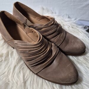 Garnet Hill Leather Slip-On Shoes Womens 40. 9  Made In Spain